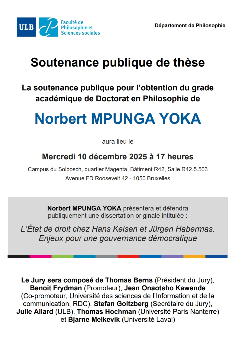 Soutenance publique de thèse : Norbert Mpunga Yoka - Centre de ...